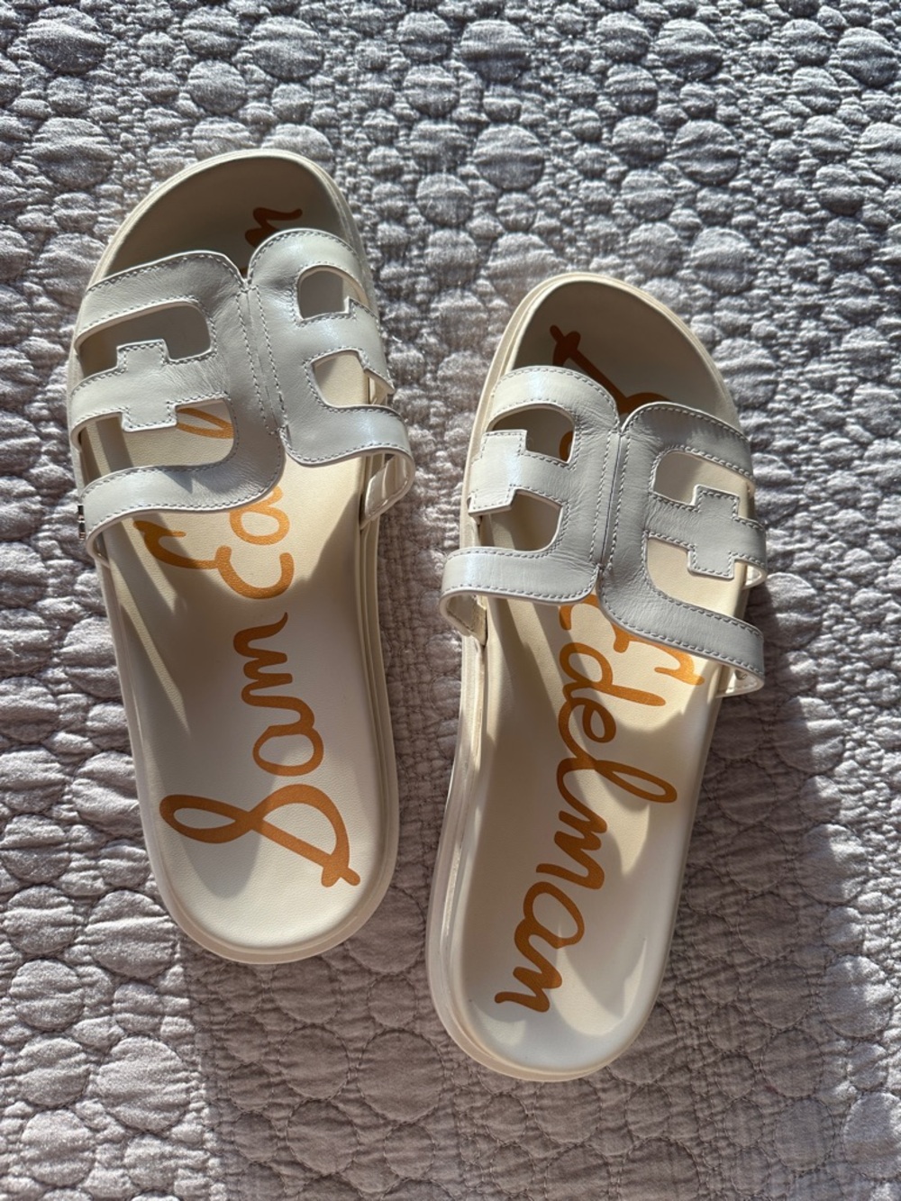 Sam Edelman White Valeri Platform Slide Sandals